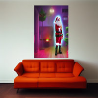 Santa Claus in the house | AI Art Poster