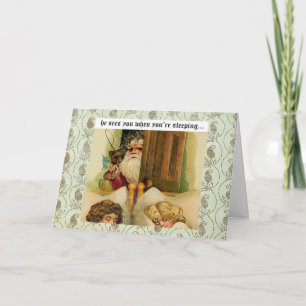 Santa Claus is comin' to town - greeting card