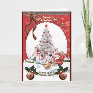 Santa Claus is coming to town card