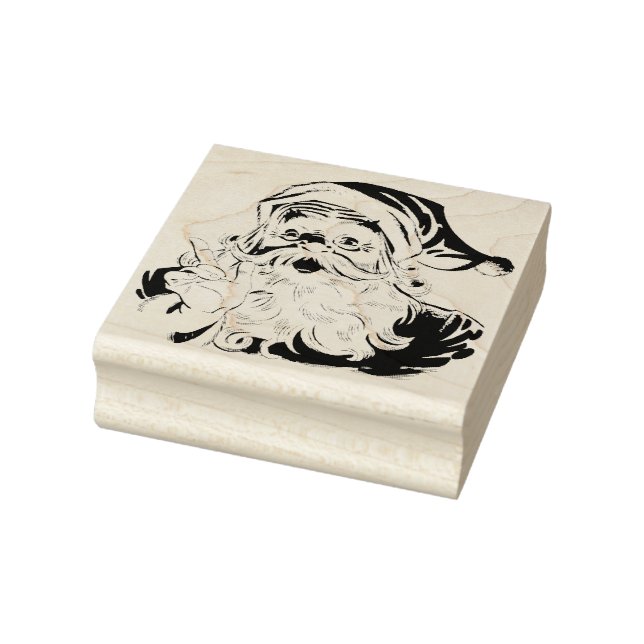 Santa Claus Is Coming To Town Large Square Rubber Stamp (Stamp)