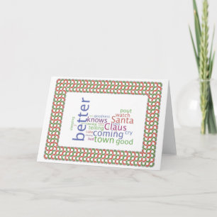 Santa Claus is comming to town Holiday Card