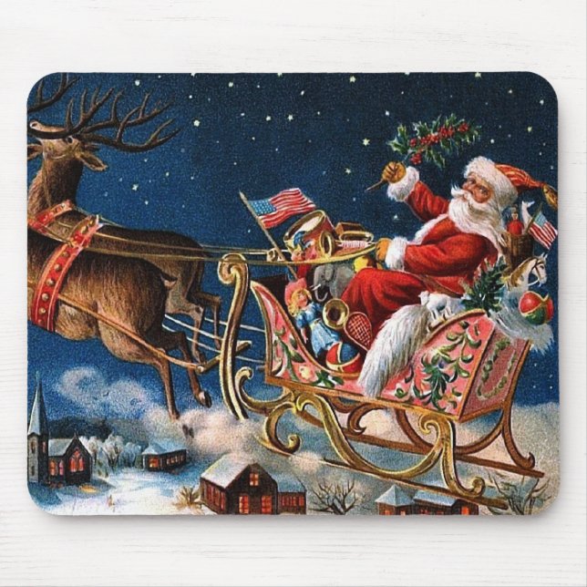 Santa Claus is Comming to Town Mouse Pad (Front)