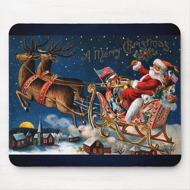 Santa Claus is Comming to Town Mouse Pad (Front)
