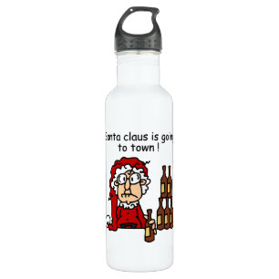 Santa Claus is Going to Town 710 Ml Water Bottle