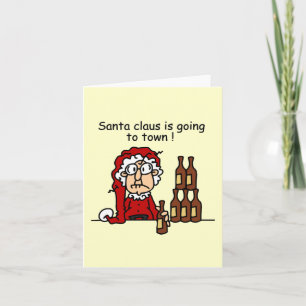 Santa Claus is Going to Town Holiday Card