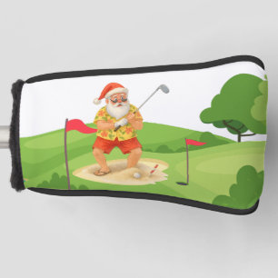 Santa Claus is golfing Christmas in July Golf Head Cover