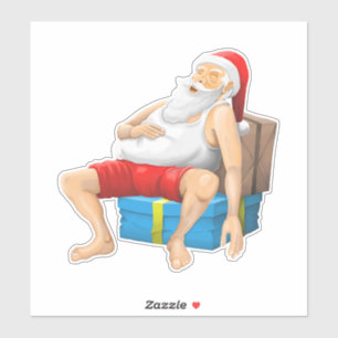 Santa Claus is taking a little nap