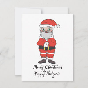 Santa Claus is wishing you a Merry Christmas Holiday Card