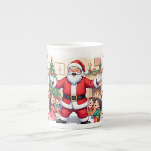 Santa Claus, Jingle Bells with Santa Bone China Mug