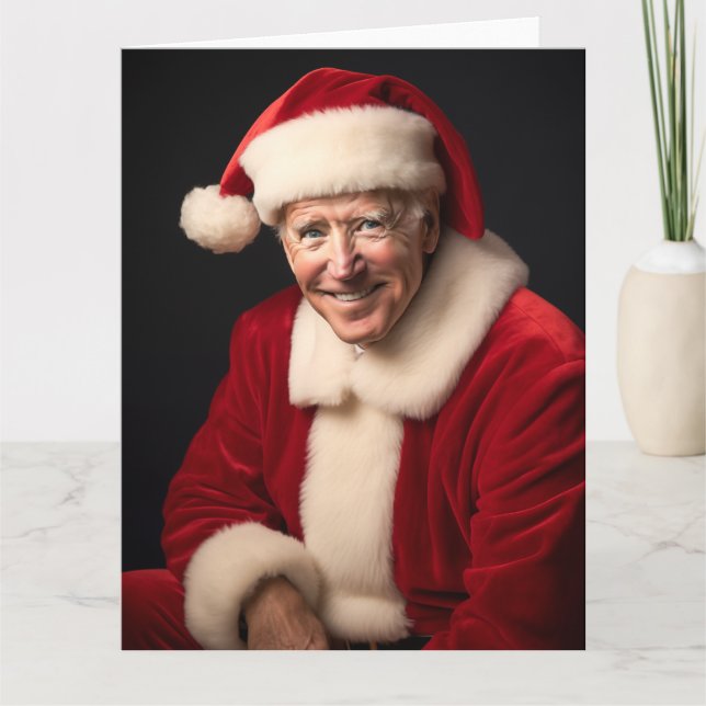 Santa Claus Joe Biden Card (Front)