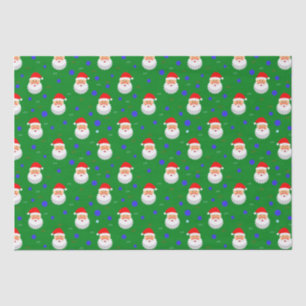 Santa Claus Joy Christmas Green Red Holiday  Tissue Paper