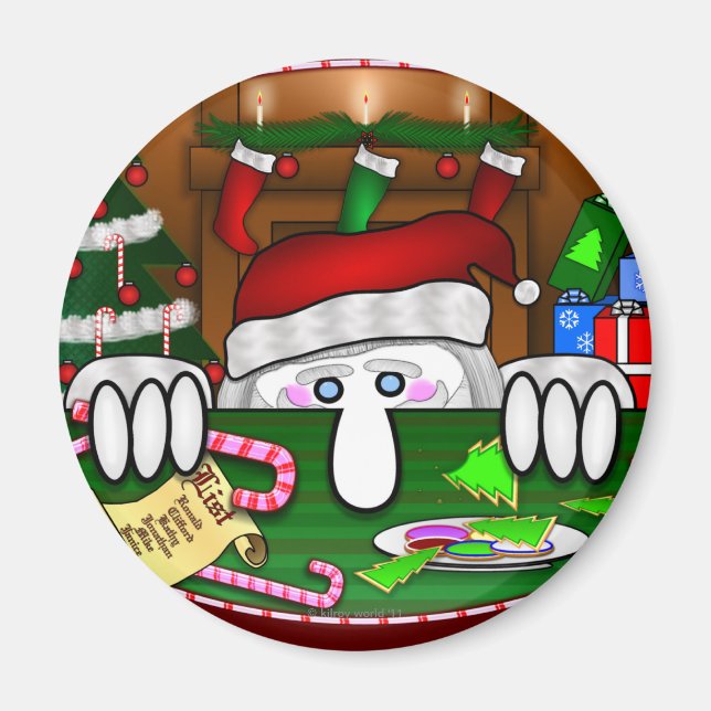 Santa Claus Kilroy Magnet (Front)