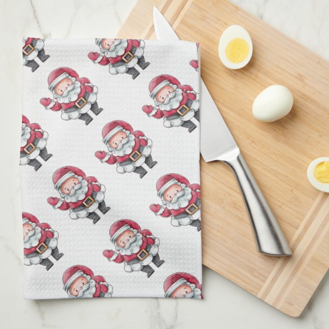 Santa Claus Kitchen Towel (Quarter Fold)