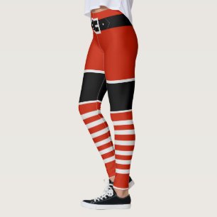 Santa Claus Leggings Faux Socks