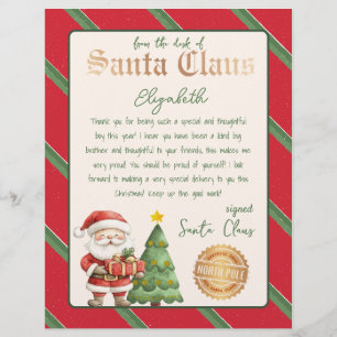 Santa Claus Letter Cute Reindeer Printable
