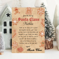 Santa Claus Letter from Santa Vintage Printable