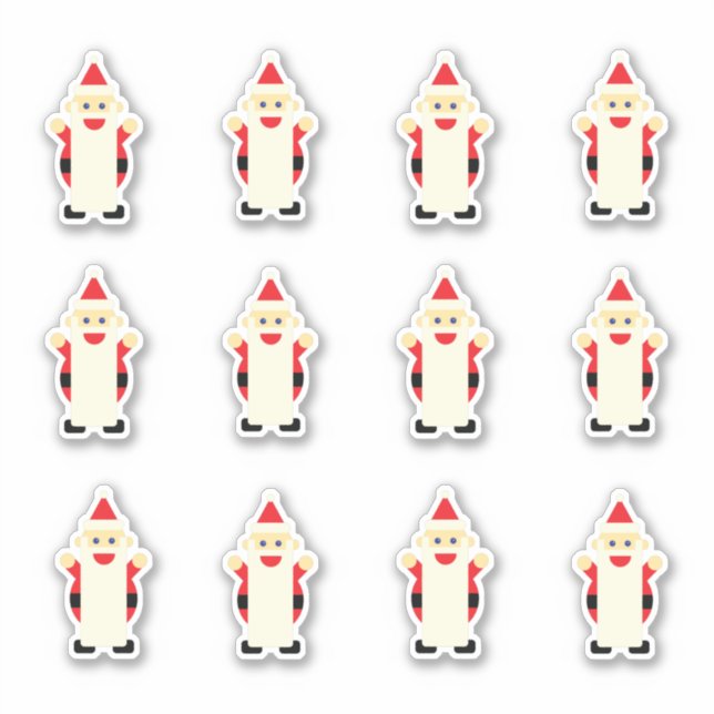 Santa Claus Long Beard Cartoon Cute Fun Christmas (Front)