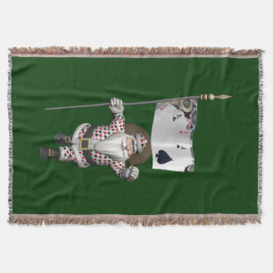 Santa Claus Loves Playing Poker Throw Blanket