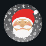 Santa Claus Magnet<br><div class="desc">Beautiful,  cartoon Santa Claus smiling face with snowflakes. Simple,  adorable Christmas decor magnet.</div>