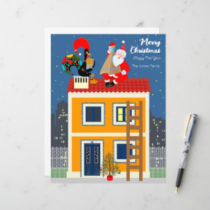 Santa Claus meets the Portuguese Rooster