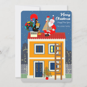 Santa Claus meets the Portuguese Rooster Card