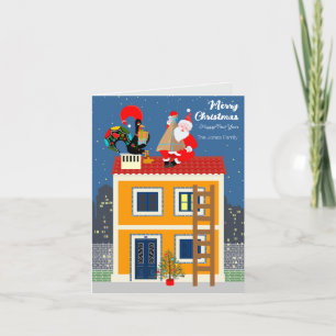Santa Claus meets the Portuguese Rooster Card