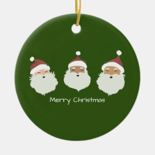 Santa Claus Merry Christmas  Ceramic Ornament