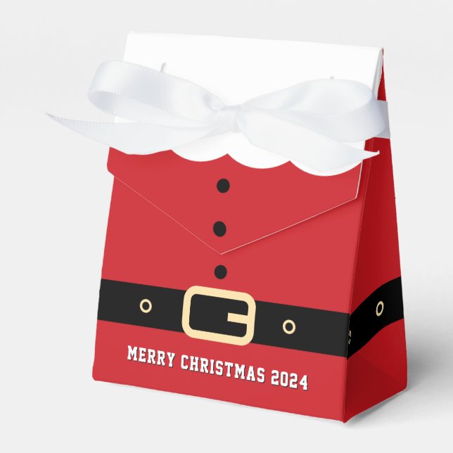 Santa Claus Merry Christmas Favor Box (Front Side)