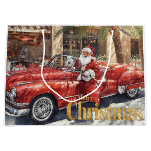 Santa Claus Merry Christmas from California Large Gift Bag