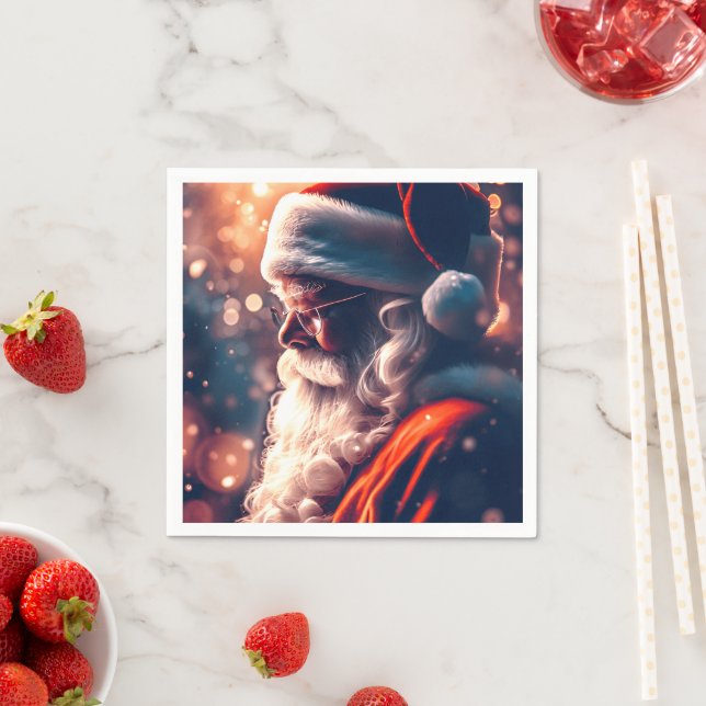 Santa Claus Merry Christmas Napkin (Insitu)