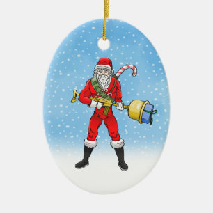 Santa Claus Merry Christmas Part 2 Ceramic Ornament
