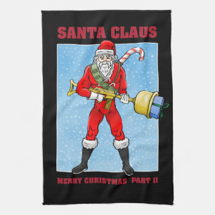 Santa Claus Merry Christmas Part 2 Kitchen Towel