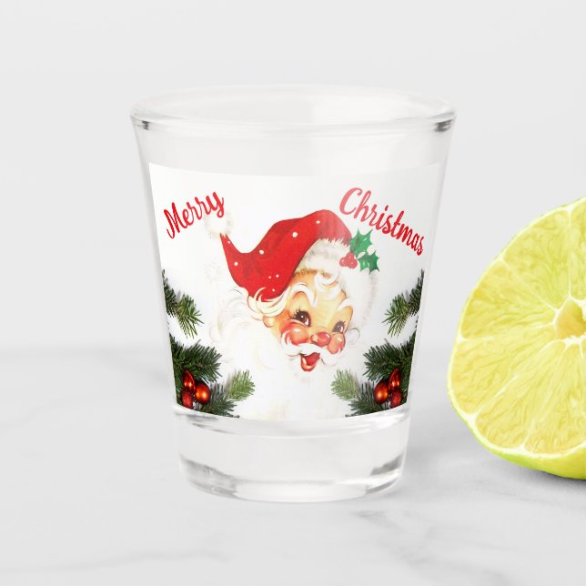 Santa Claus Merry Christmas Party Shot glass (Front)