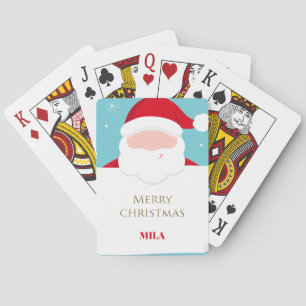 Santa Claus, Merry Christmas Playing Cards