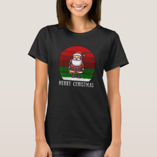 Santa Claus Merry Christmas XMas Vintage Retro  T-Shirt