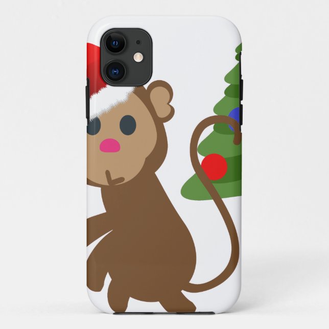 santa claus monkey emoji Case-Mate iPhone case (Back)