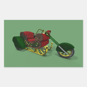 Santa Claus Motor Trike Sledge Sticker