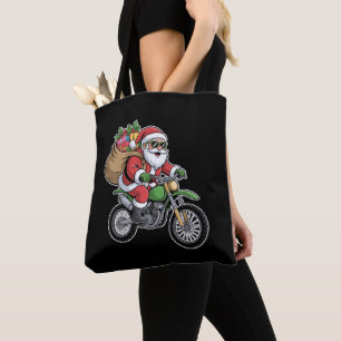 Santa Claus Motorcycle Christmas Xmas Bag Ride