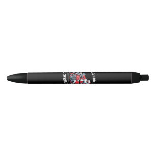 Santa Claus Motorcycle Motorbike Christmas Essenti Black Ink Pen