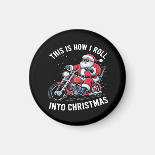 Santa Claus Motorcycle Motorbike Christmas Essenti Magnet