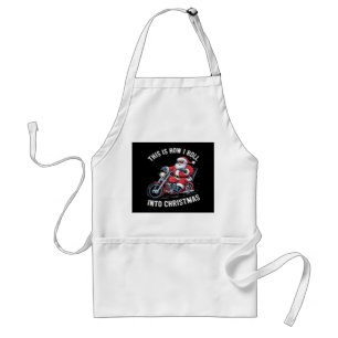 Santa Claus Motorcycle Motorbike Christmas Essenti Standard Apron