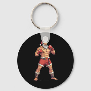 Santa Claus Muay Thai - Holiday-themed Christmas B Keychain