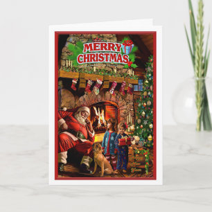 Santa Claus napping Card