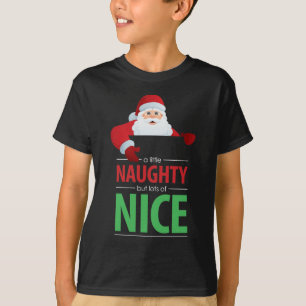Santa Claus Naughty and Nice Kid's Dark T-Shirt