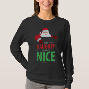 Santa Claus Naughty and Nice Women's Dark T-Shirt
