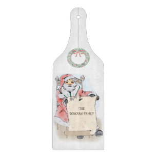 Santa Claus Naughty Nice List Personalized Cutting Board