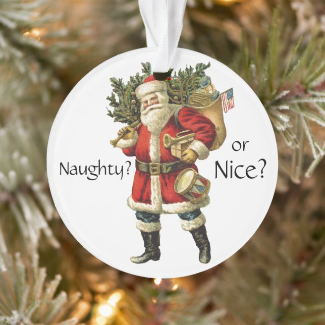 Santa Claus - Naughty or Nice Christmas Orament (Arbre)