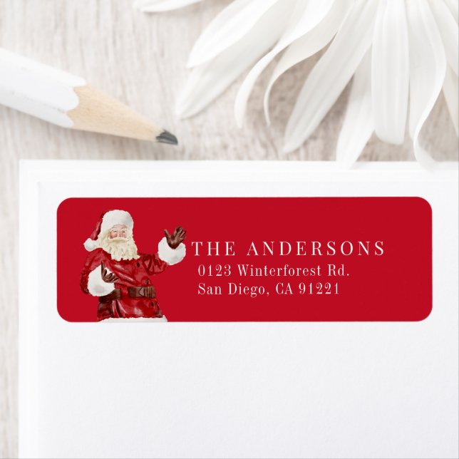 Santa Claus Noël Holiday Red Return Adresse (En situation)