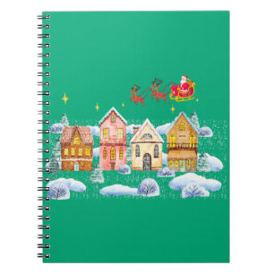 Santa Claus North Pole Christmas Village Notebook