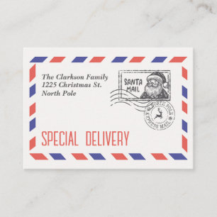 SANTA CLAUS NOTE POLE EXPRESS MAIL ENCLOSURE CARD
